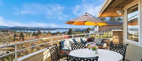 Imaging sitting on the patio sofa overlooking the amazing view!