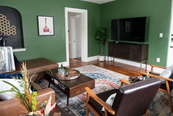 Upstairs living room with smart TV