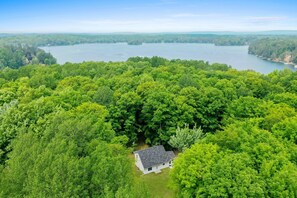 Ariel view shows proximity to Wheeler Lake