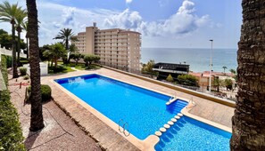 "Overlooking the sea! Our pool is the perfect place to relax and enjoy the sun.