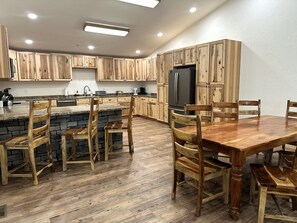 kitchen & 8-person dining area