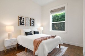 Rest easy in this luxurious BR. Queen nectar mattress with high-quality linens.