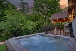 Step off the porch and relax in the most beautiful spot for a hot tub!