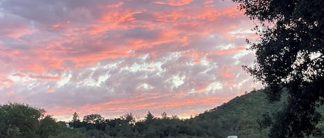 Our Slice of Heaven's sunset from our deck...