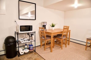 Table works great as a desk or work area as well!