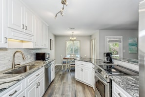 Breakfast nook and updated kitchen