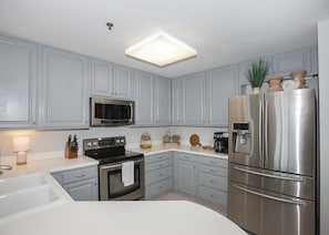 Fully stocked kitchen