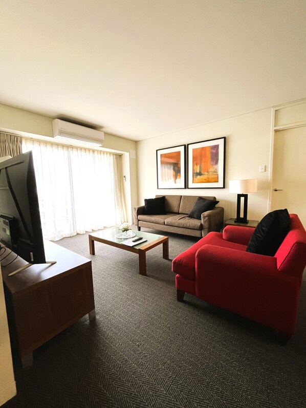 Living room with balcony