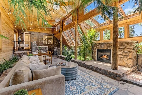Relax in the indoor atrium!