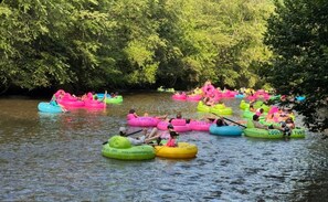 Cool River Tubing is walking distance from the condo