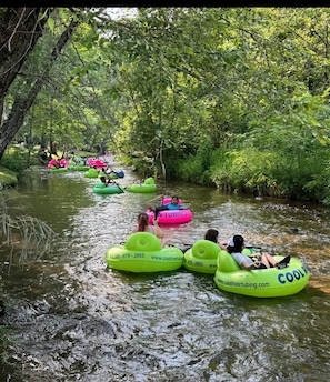 Cool River Tubing is walking distance from the condo