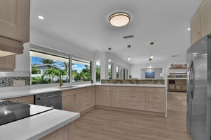 Kitchen is equipped with all utensils