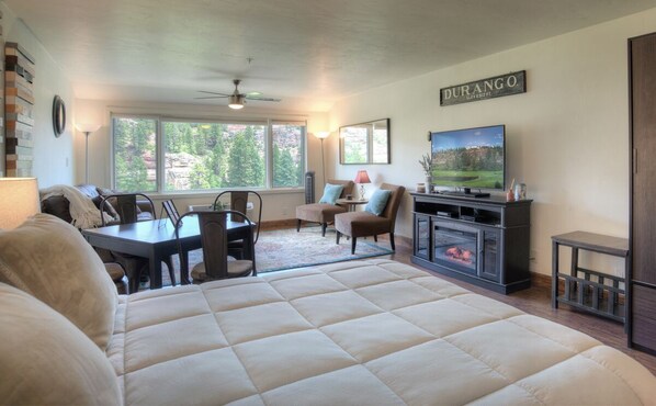 Studio with Views and Electric Fireplace