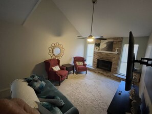 Separate living space. Great for reading or watching a favorite movie.