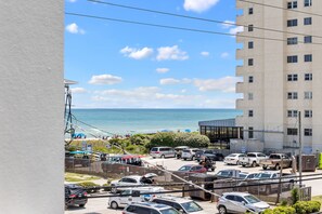 The ocean views from the top-floor covered balcony