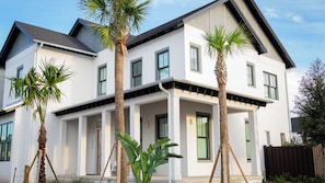 The exterior facade of the house.