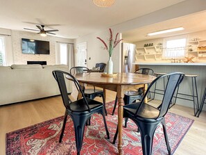 [Dinning Room] To your left is a sliding door that leads to your patio.