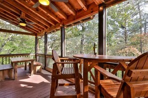 Enjoy morning coffee or stargaze with a cocktail on the private, screened porch.