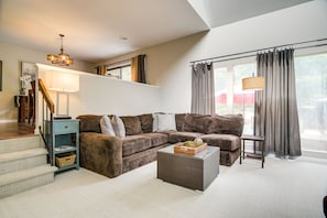 Living Room | 1st Floor | Queen Air Mattress | Twin Air Mattress