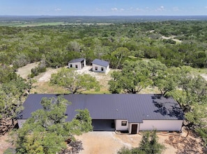 A great aerial view of the full property