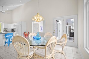 Eat in kitchen area with seating for 6.