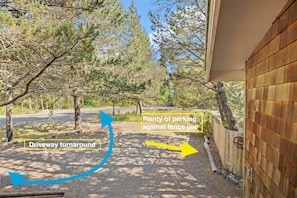 Plenty of spaces to park rear-facing, or nose in and a turnaround for others.