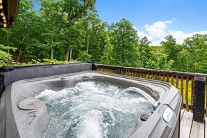 Relax in our new hot tub.