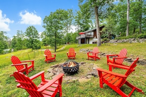 Relax around our fire pit after a long day of fun.