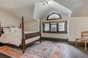 Upstairs bedroom with double bed.