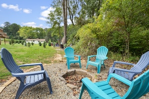 Dogwood's firepit area is the perfect place to spend an evening.