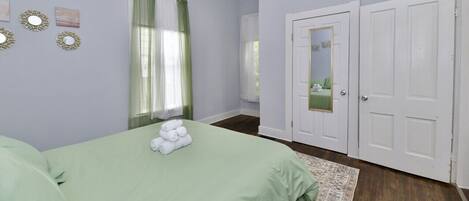 Mirrors are located in both bedrooms