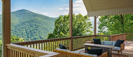 View to Sunset from Main Floor Deck Seating Area