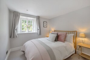 The Old Chapel, Stoke Abbott: Bedroom one with 4'6 double bed