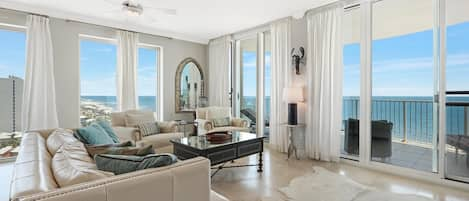 Living Area - Panoramic views of Gulf Shores can be enjoyed from this 16th floor unit.