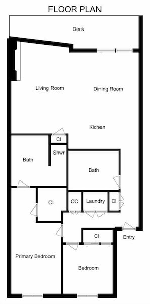 Floor Plan, River West 522, Silverthorne Vacation Rental