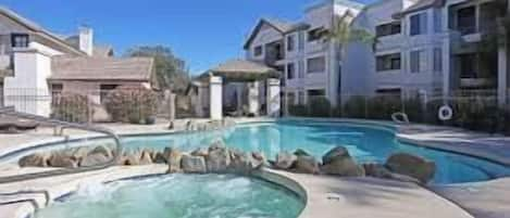 Outdoor Pool  and Hot Tub