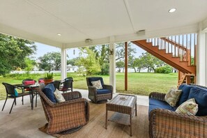 Back porch beach view.