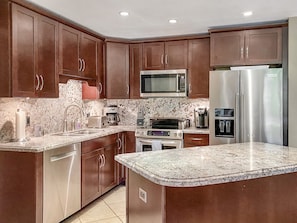 Enjoy our newly renovated, spotless kitchen