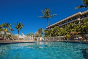 One of the two pools in the complex