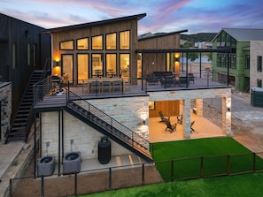 Back Patio with amazing view of the lake