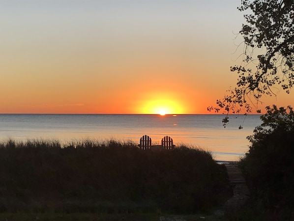 Watch the sunrise over Lake Michigan!
