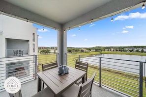 Balcony with Lake view!#Disney #Parks #kingdom #springs #StoreyLake #resort #Apartment #Vacation #Rental #waterpark #Kissimmee #Orlando #universal #citywalk