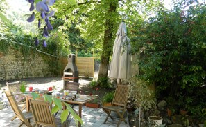 Terrasse privative du gîte Carlina