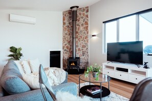 Brand new home, beautiful indoor fire place perfect for the colder months.