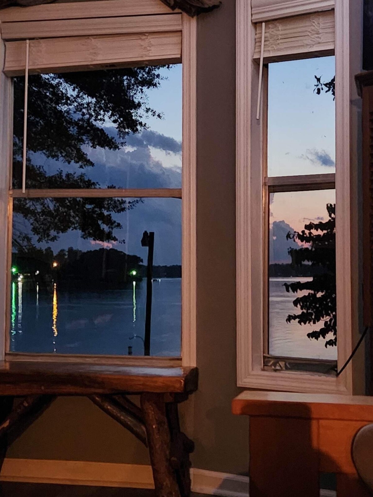 If Heaven had sunset’s its on this waterfront dock-decks with seating over water
