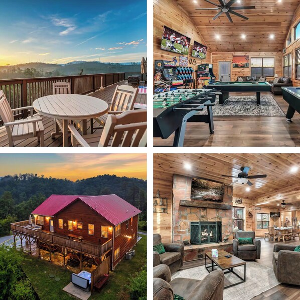 Game Room, Great Views, Hot Tub & Spacious cabin for space for everyone to enjoy