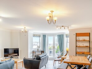 Open plan living space | Bryn Y Mor Apartment, Tenby