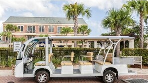 Tram Service to Beach & Restaurants in Seacrest available March 1-October 31 