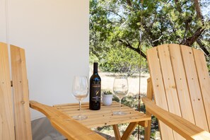 Enjoy a glass of wine appreciating the view.