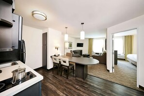 Living room and kitchen